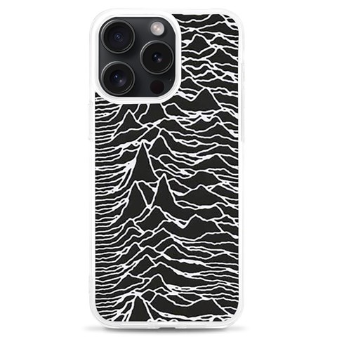 Joy Division Unknown Pleasures Pattern iPhone 15 Pro Max TPU UV Print Case from ArtsNow.com Front
