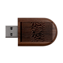 Joy Division Unknown Pleasures Pattern Wood Oval USB Flash Drive from ArtsNow.com USB