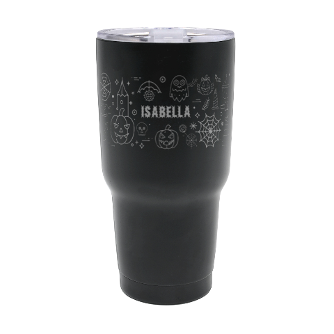 Personalized Halloween Illustration Name Any Text Thermal Travel Tumbler 30oz Thermal Travel Tumbler from ArtsNow.com Front