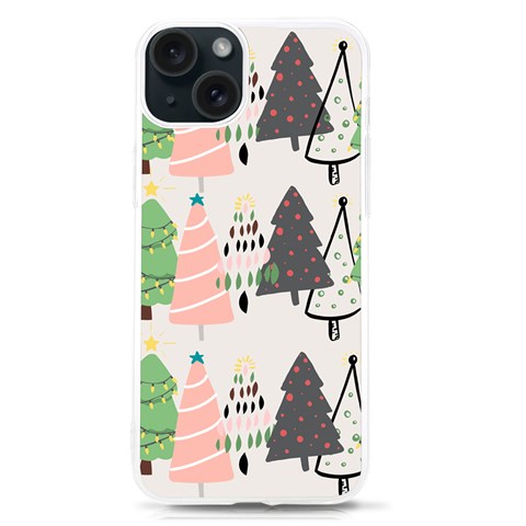 Christmas Trees Icons iPhone 15 TPU UV Print Case from ArtsNow.com Front
