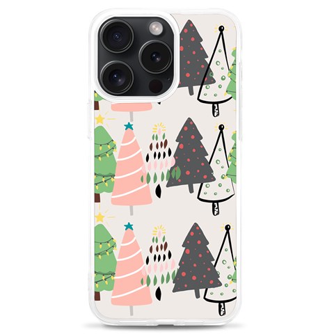 Christmas Trees Icons iPhone 15 Pro Max TPU UV Print Case from ArtsNow.com Front