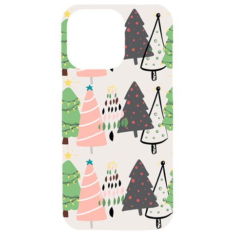 Christmas Trees Icons iPhone 15 Pro Max Black UV Print PC Hardshell Case from ArtsNow.com Front