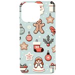 Christmas Cartoon Pattern iPhone 15 Pro Max Black UV Print PC Hardshell Case