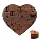 Christmas Decoration Angel Heart Wood Jewelry Box