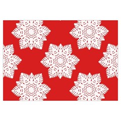 Christmas Snowflakes Background Pattern Everyday Shoulder Bag with Pouch Bag from ArtsNow.com Zipper Tail
