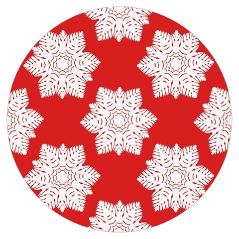 Christmas Snowflakes Background Pattern Everyday Shoulder Bag with Pouch Bag from ArtsNow.com Back