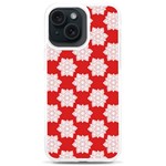 Christmas Snowflakes Background Pattern iPhone 15 Plus TPU UV Print Case
