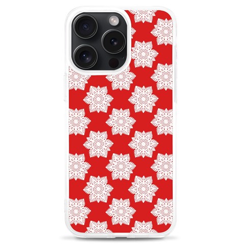 Christmas Snowflakes Background Pattern iPhone 15 Pro Max TPU UV Print Case from ArtsNow.com Front