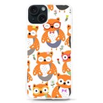 Cute Colorful Owl Cartoon Seamless Pattern iPhone 15 TPU UV Print Case