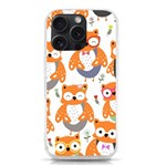 Cute Colorful Owl Cartoon Seamless Pattern iPhone 15 Pro TPU UV Print Case