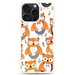 Cute Colorful Owl Cartoon Seamless Pattern iPhone 15 Pro Max TPU UV Print Case