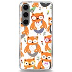 Cute Colorful Owl Cartoon Seamless Pattern Samsung Galaxy S24 6.2 Inch TPU UV Case