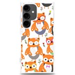 Cute Colorful Owl Cartoon Seamless Pattern Samsung Galaxy S24 Plus 6.7 Inch TPU UV Case