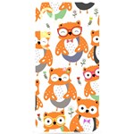 Cute Colorful Owl Cartoon Seamless Pattern Samsung Galaxy S24 6.2 Inch Black TPU UV Case