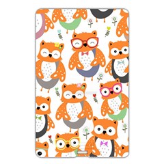 Cute Colorful Owl Cartoon Seamless Pattern Name Card Style USB Flash Drive from ArtsNow.com Back