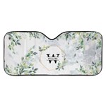 Personalized Initial Name Floral Car Windshield Sunshade Car Windshield Sunshade