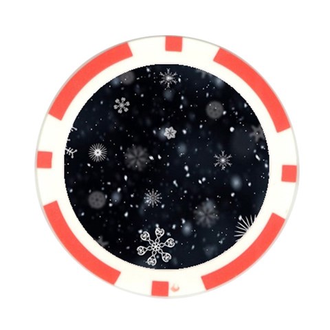 Snowflakes Snow Snowfall Snowing Poker Chip Card Guard (10 pack) from ArtsNow.com Front