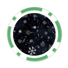 Snowflakes Snow Snowfall Snowing Poker Chip Card Guard (10 pack) from ArtsNow.com Front