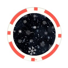 Snowflakes Snow Snowfall Snowing Poker Chip Card Guard (10 pack) from ArtsNow.com Back