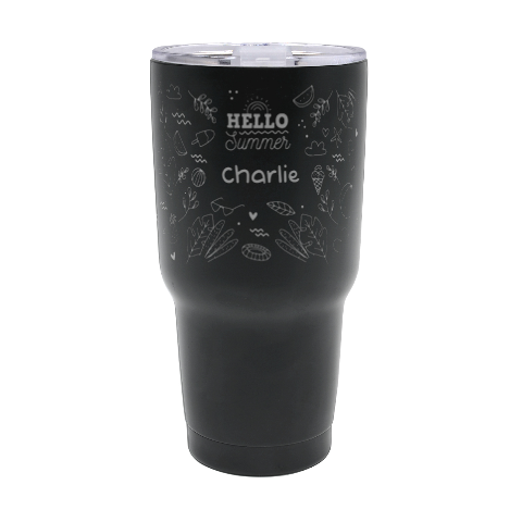 Personalized Name Any Text Summer 30oz Thermal Travel Tumbler 30oz Thermal Travel Tumbler from ArtsNow.com Front