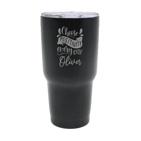 Personalized Name Any Text Good Vibes 30oz Thermal Travel Tumbler 30oz Thermal Travel Tumbler from ArtsNow.com Front