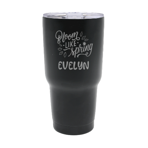 Personalized Name Any Text Good Vibes 30oz Thermal Travel Tumbler 30oz Thermal Travel Tumbler from ArtsNow.com Front