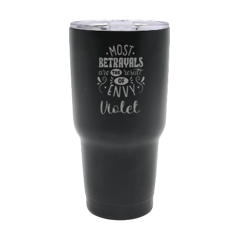 Personalized Name Any Text Good Vibes 30oz Thermal Travel Tumbler 30oz Thermal Travel Tumbler from ArtsNow.com Front