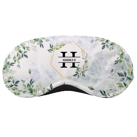 Personalized Initial Name Marble Sleep Mask Sleep Mask from ArtsNow.com Front