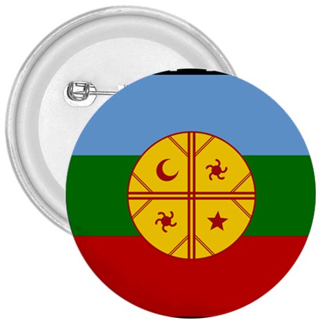 Flag Of The Mapuches 3  Buttons from ArtsNow.com Front