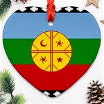 Flag Of The Mapuches Ornament (Heart)