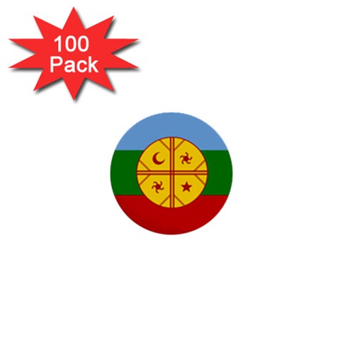 Flag Of The Mapuches 1  Mini Buttons (100 pack)  from ArtsNow.com Front