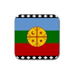 Flag Of The Mapuches Rubber Coaster (Square)