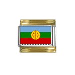 Flag Of The Mapuches Gold Trim Italian Charm (9mm)