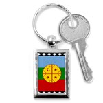 Flag Of The Mapuches Key Chain (Rectangle)