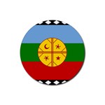 Flag Of The Mapuches Rubber Round Coaster (4 pack)