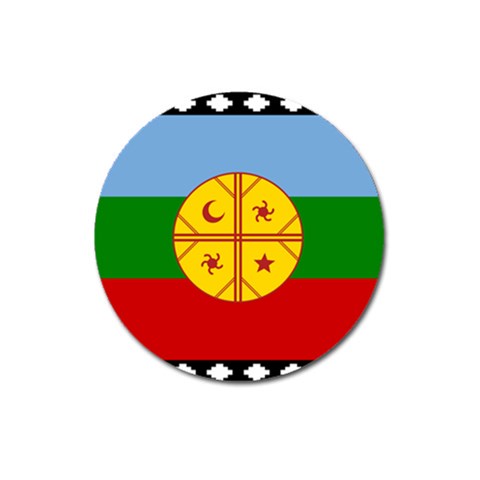 Flag Of The Mapuches Magnet 3  (Round) from ArtsNow.com Front