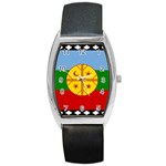 Flag Of The Mapuches Barrel Style Metal Watch