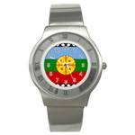 Flag Of The Mapuches Stainless Steel Watch