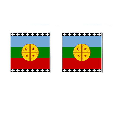 Flag Of The Mapuches Cufflinks (Square) from ArtsNow.com Front(Pair)