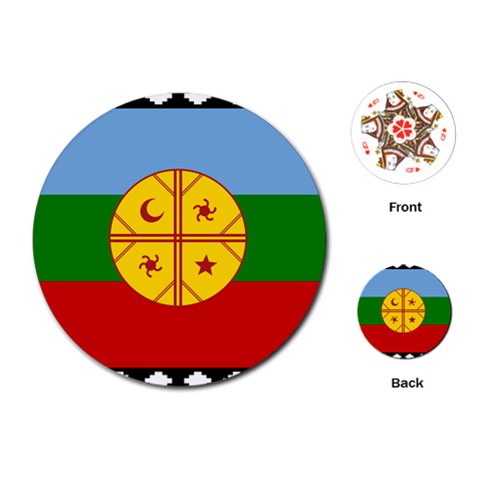 Flag Of The Mapuches Playing Cards Single Design (Round) from ArtsNow.com Front