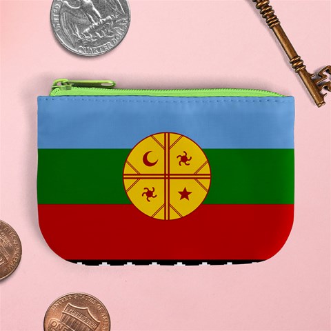Flag Of The Mapuches Mini Coin Purse from ArtsNow.com Front