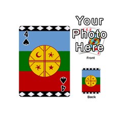 Flag Of The Mapuches Playing Cards 54 Designs (Mini) from ArtsNow.com Front - Spade4
