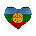 Flag Of The Mapuches Standard 16  Premium Heart Shape Cushions