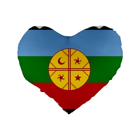 Flag Of The Mapuches Standard 16  Premium Heart Shape Cushions from ArtsNow.com Back