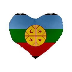Flag Of The Mapuches Standard 16  Premium Heart Shape Cushions from ArtsNow.com Back