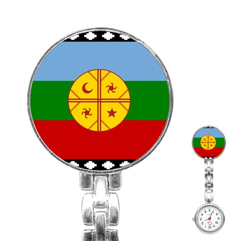 Flag Of The Mapuches Stainless Steel Nurses Watch from ArtsNow.com Front