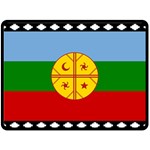 Flag Of The Mapuches Two Sides Fleece Blanket (Large)
