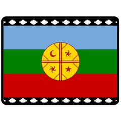 Flag Of The Mapuches Two Sides Fleece Blanket (Large) from ArtsNow.com 80 x60  Blanket Back