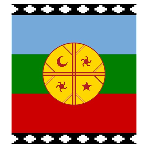 Flag Of The Mapuches Drawstring Pouch (Medium) from ArtsNow.com Front