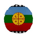 Flag Of The Mapuches Standard 15  Premium Flano Round Cushions
